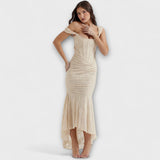 Ilgas Suknelė su Elegantišku ir Išskirtiniu Korsetu