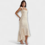 Ilgas Suknelė su Elegantišku ir Išskirtiniu Korsetu