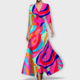 Inês - Elegantiškas moteriškas suknelė su rankovėmis