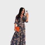 Gėlių Suknelė su Patogumu