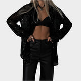 Blizgučių palaidinė vakarėliui