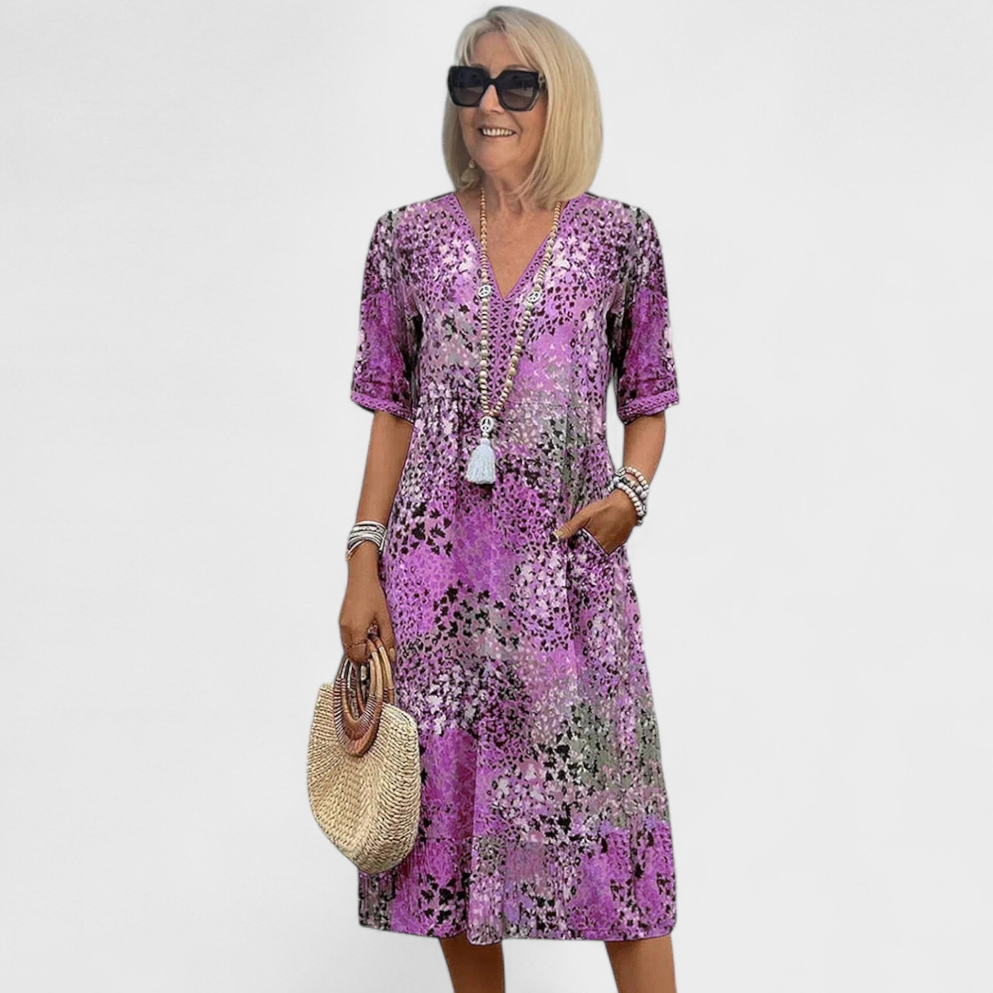 Sigita- Ryški Vidutinio Ilgio Suknelė