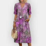 Gėlių Midi Suknelė su Stiliumi