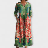 Raquel - Maxi suknelė su vintage gėlių raštu