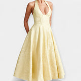 Minkštas Suknelė su Atvira Nugarą ir Korseto Dizainu