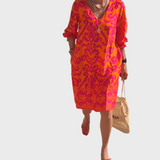 Midi Gėlių Suknelė