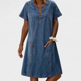 Julia - Minkšto džinsinio suknelė