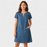 Julia - Minkšto džinsinio suknelė