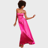 Petronėlė | Juoda nėriniuota žavinga ilga suknelė