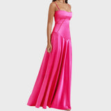 Petronėlė | Juoda nėriniuota žavinga ilga suknelė