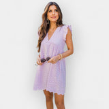 Vasaros Suknelė su Paslėptu Šortuku ir Kišenėmis